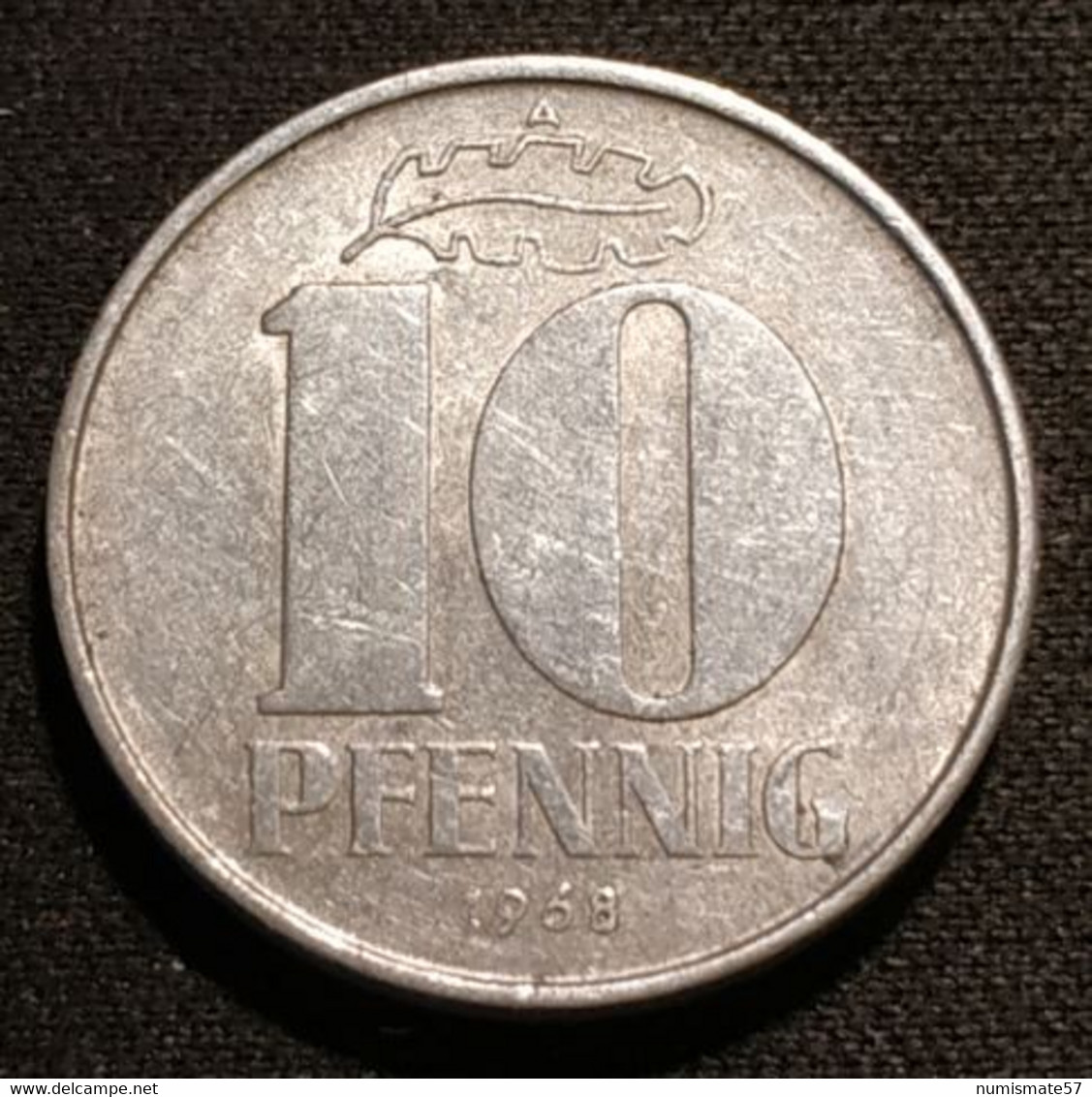 RDA - ALLEMAGNE - GERMANY - 10 PFENNIG 1968 A - KM 10 - 10 Pfennig