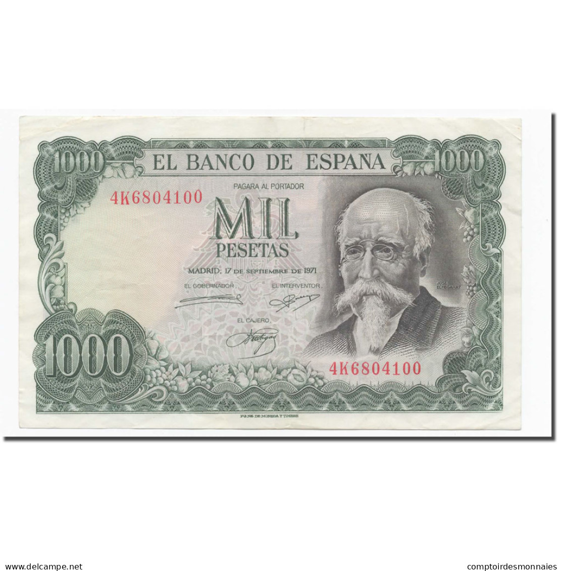 Billet, Espagne, 1000 Pesetas, 1971, 1971-09-17, KM:154, TTB+ - 1000 Pesetas