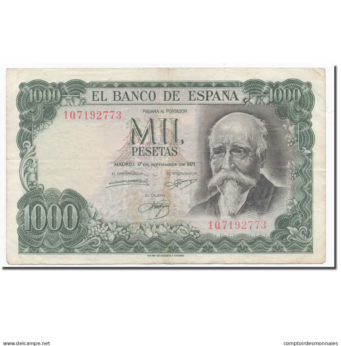 Billet, Espagne, 1000 Pesetas, 1971, 1971-09-17, KM:154, TB - 1000 Peseten