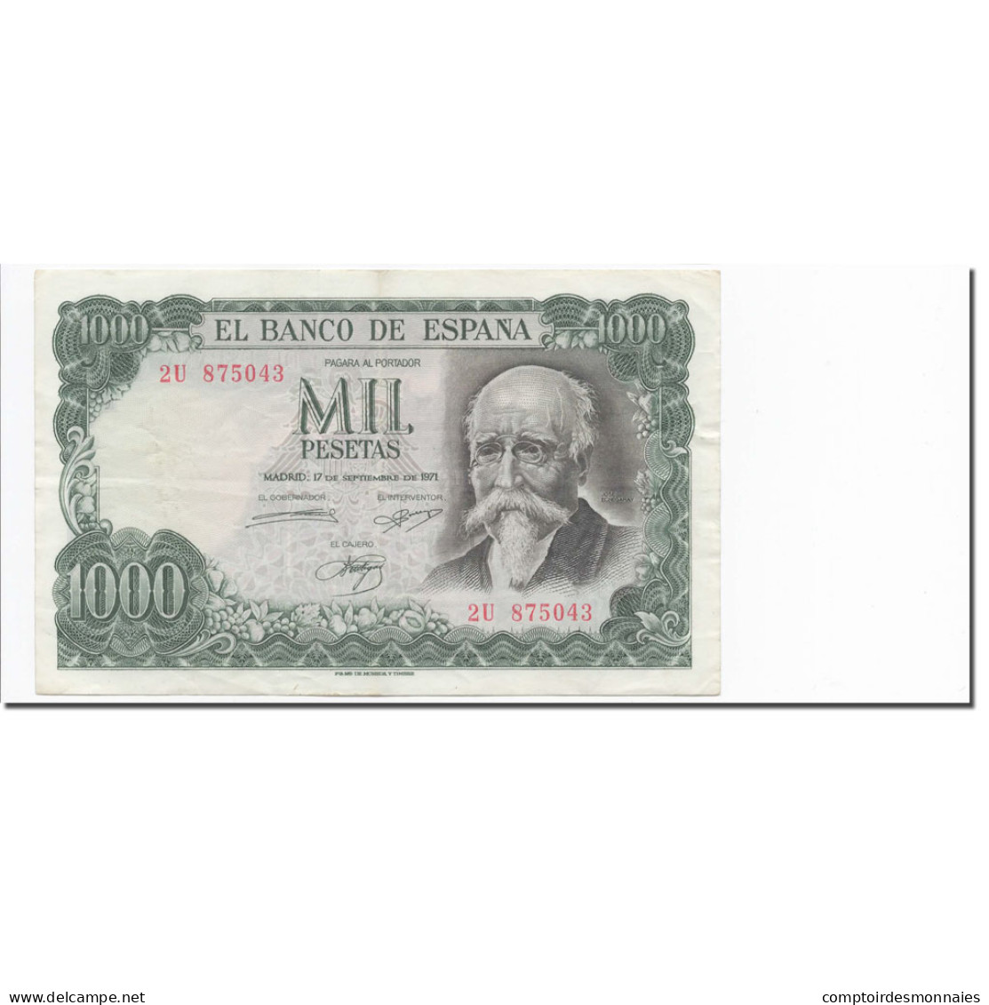 Billet, Espagne, 1000 Pesetas, 1971, 1971-09-17, KM:154, TTB - 1000 Pesetas