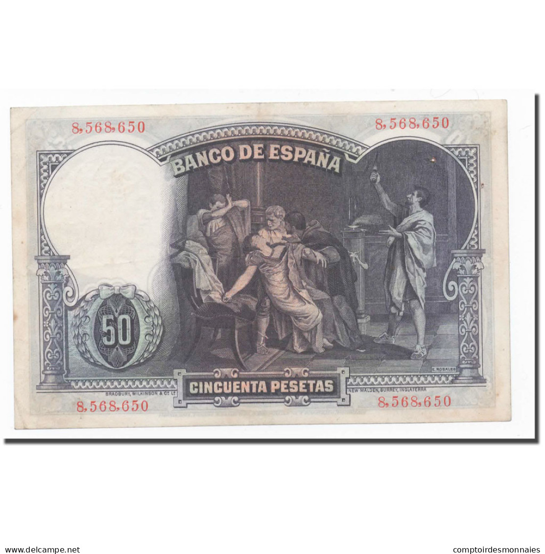 Billet, Espagne, 50 Pesetas, 1931, 1931-04-25, KM:82, TTB+ - 50 Peseten