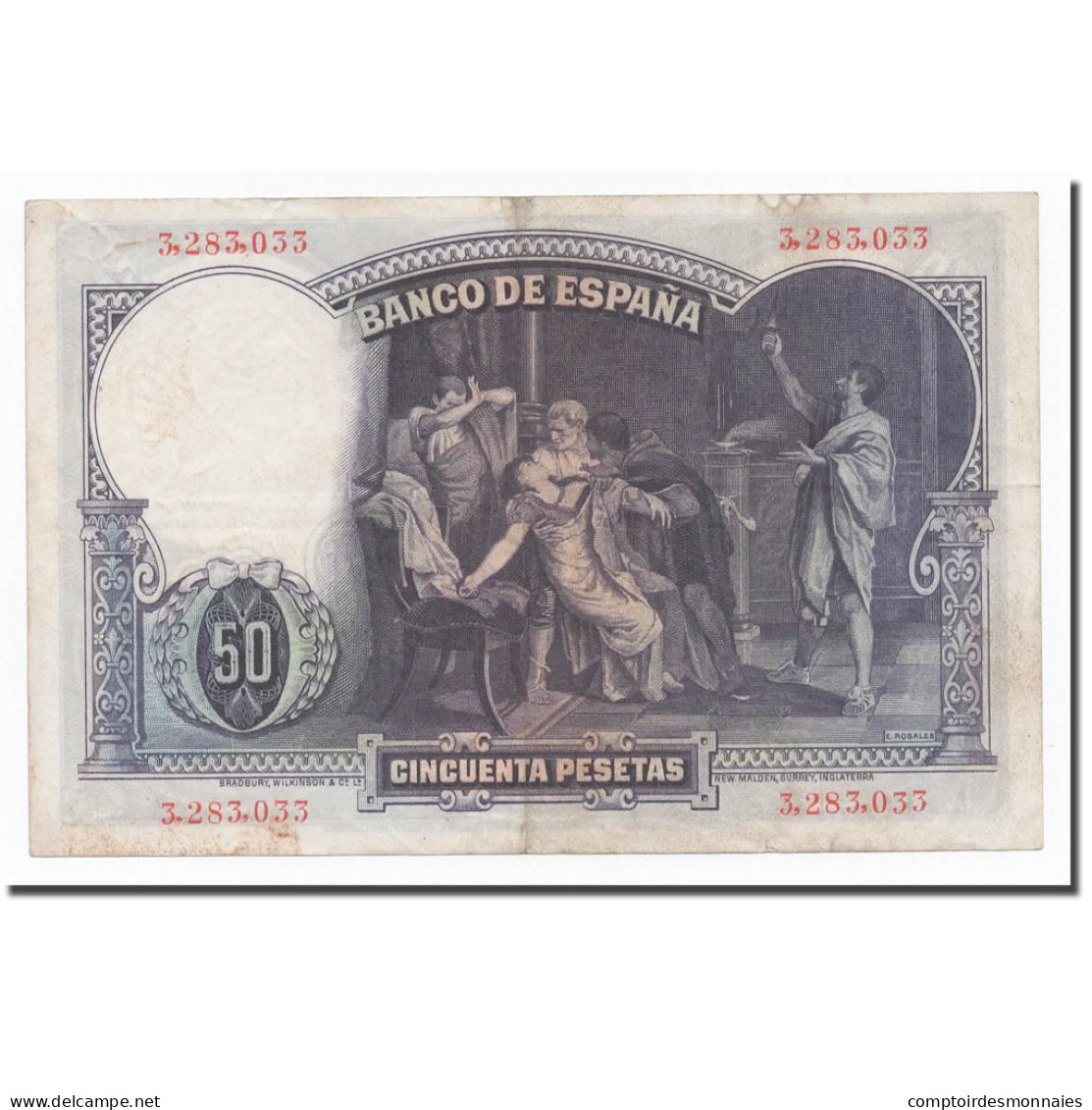 Billet, Espagne, 50 Pesetas, 1931, 1931-04-25, KM:82, TTB+ - 50 Pesetas