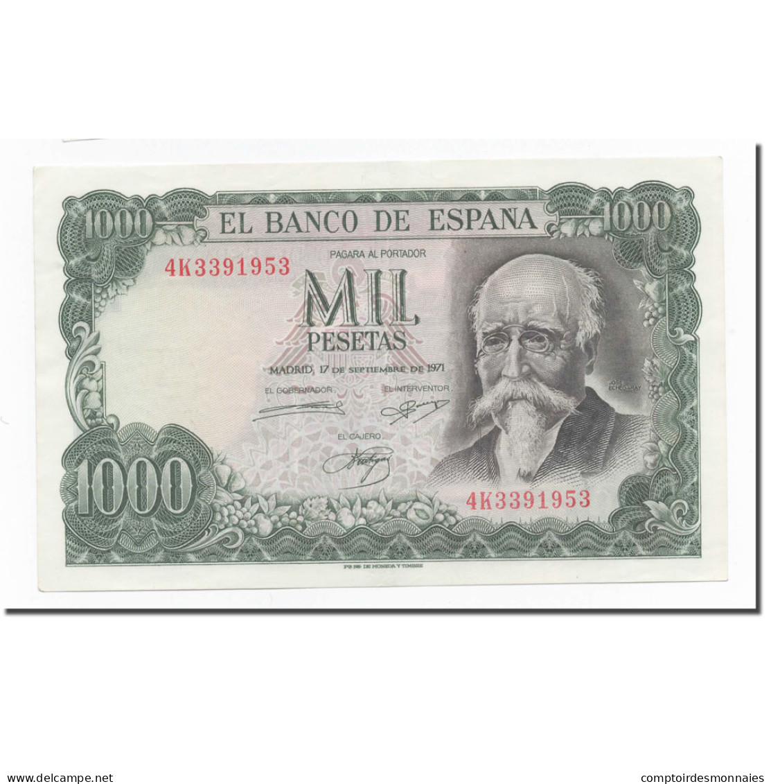 Billet, Espagne, 1000 Pesetas, 1971, 1971-09-17, KM:154, SPL - 1000 Pesetas