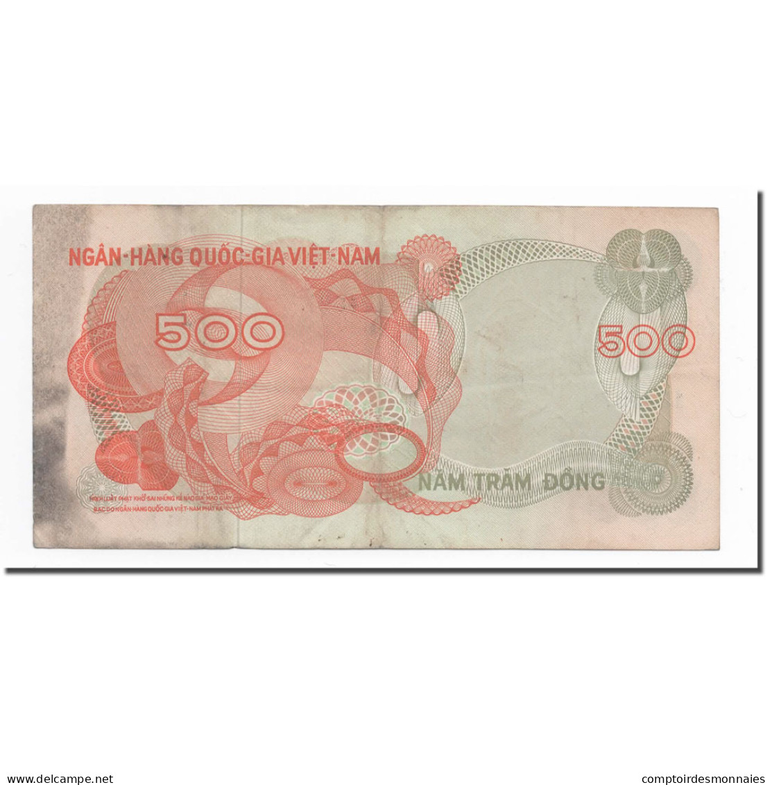 Billet, South Viet Nam, 500 D<ox>ng, KM:28a, TTB+ - Vietnam