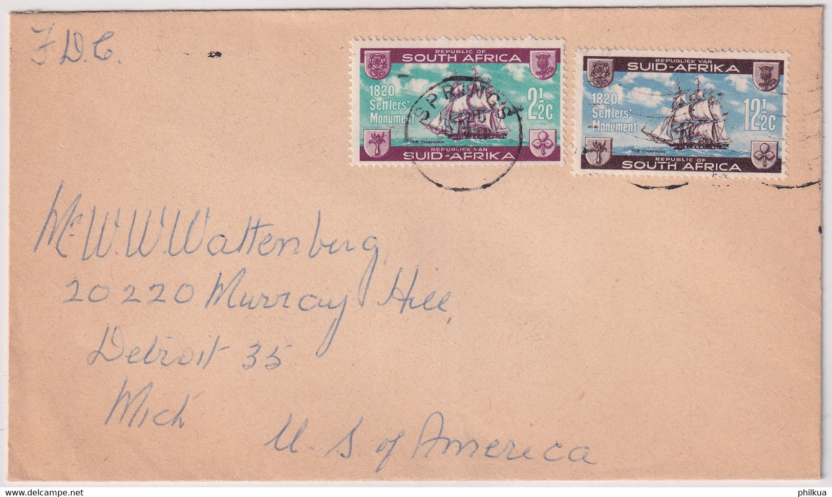 311-312 Auf Bedarfs Brief Gelaufen Von Springs To Murray Hill, Michigan, Schiffe - Brieven En Documenten