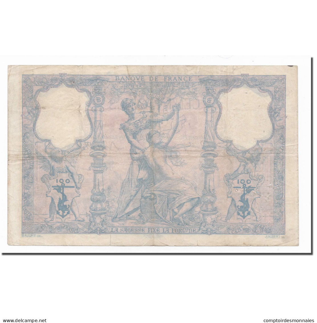 France, 100 Francs, Bleu Et Rose, 1889, 28.03.1889, TB+, Fayette:21.2, KM:65a - 100 F 1888-1909 ''Bleu Et Rose''