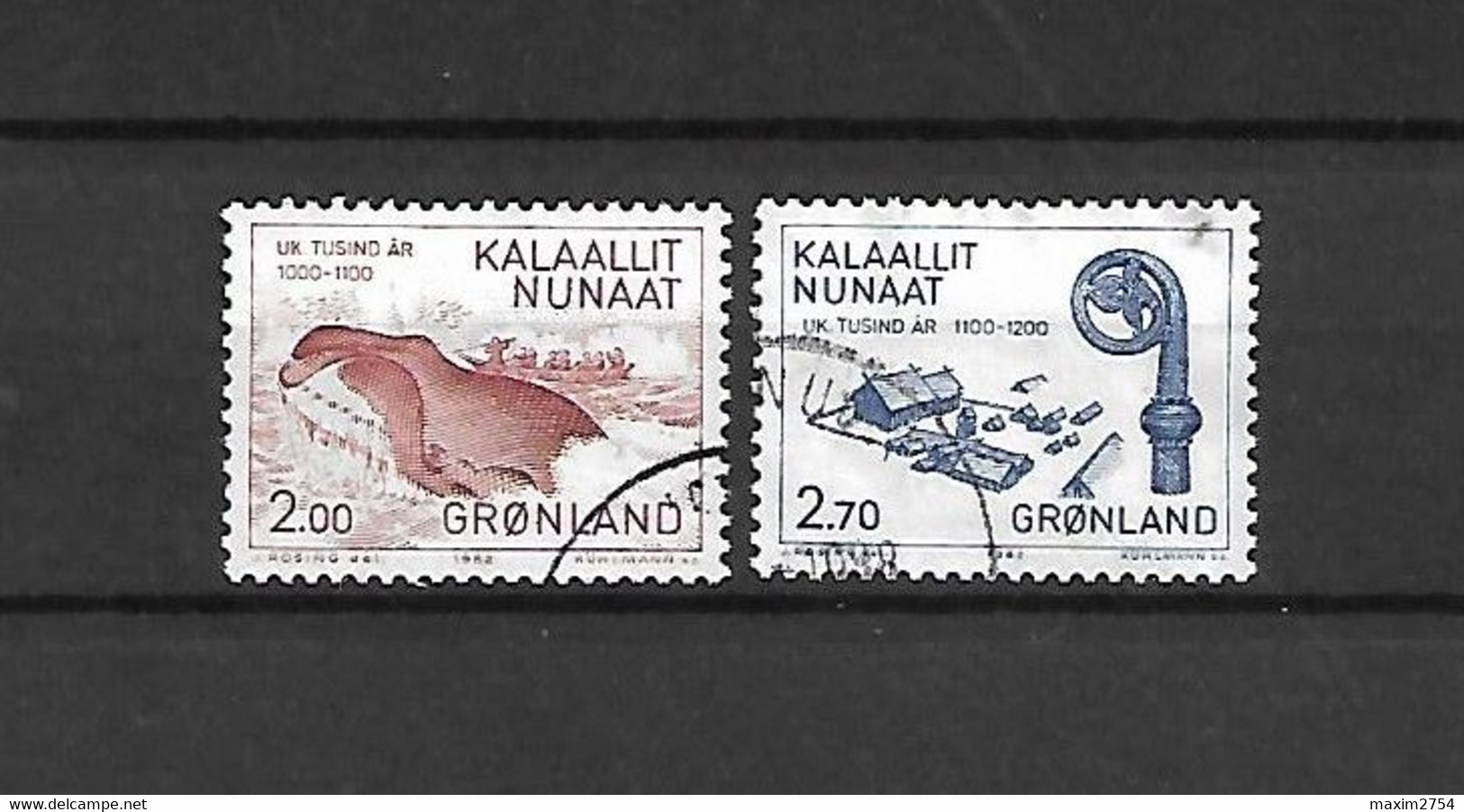 GROENLANDIA - 1982 - N. 121 - N. 122/23 - N. 124 - N. 125 - N. 126/27 USATI (CATALOGO UNIFICATO) - Other & Unclassified