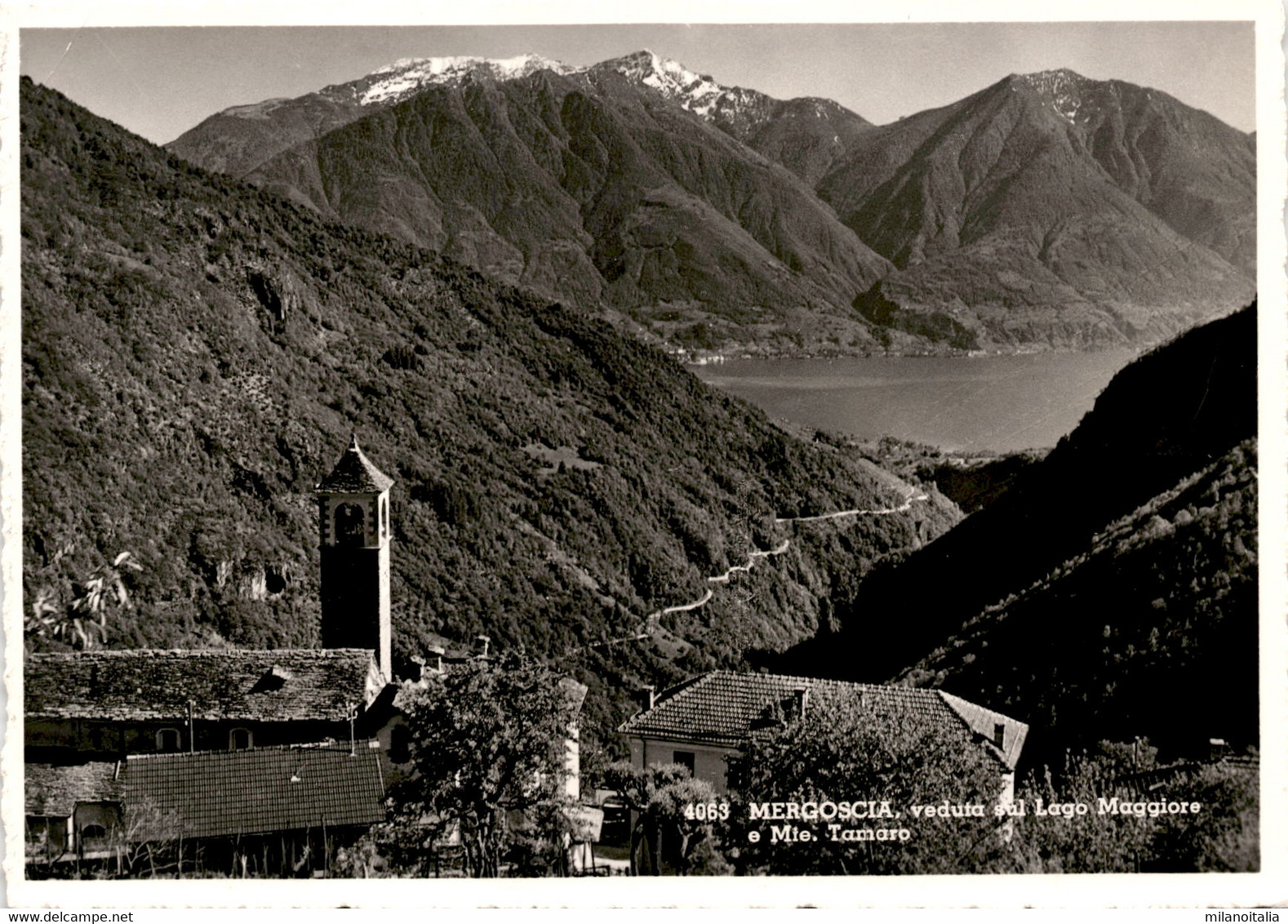 Mergoscia, Veduta Sul Lago Maggiore E Mte. Tamaro (4063) * 1960 - Mergoscia