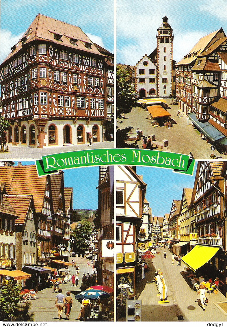 SCENES FROM MOSBACH, GERMANY. USED POSTCARD Cg2 - Mosbach