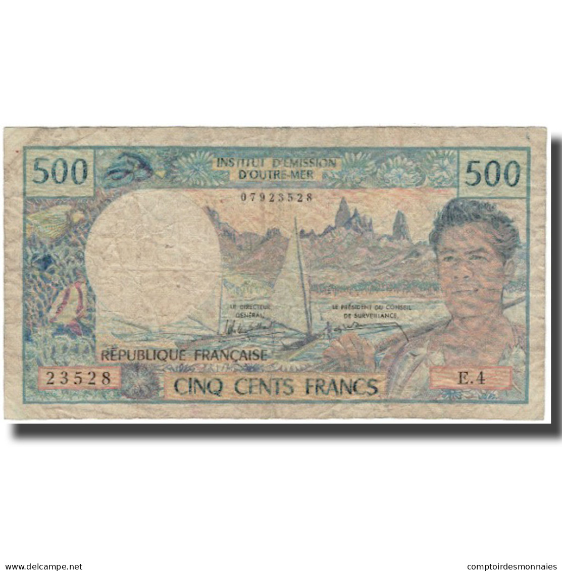 Billet, Tahiti, 500 Francs, Undated (1985), KM:25d, TB - Papeete (Polynésie Française 1914-1985)