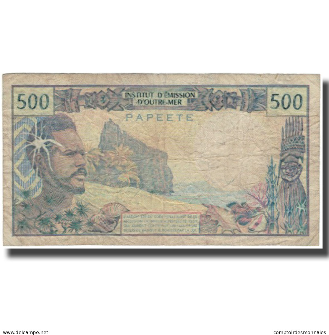 Billet, Tahiti, 500 Francs, Undated (1985), KM:25d, TB - Papeete (Polynésie Française 1914-1985)