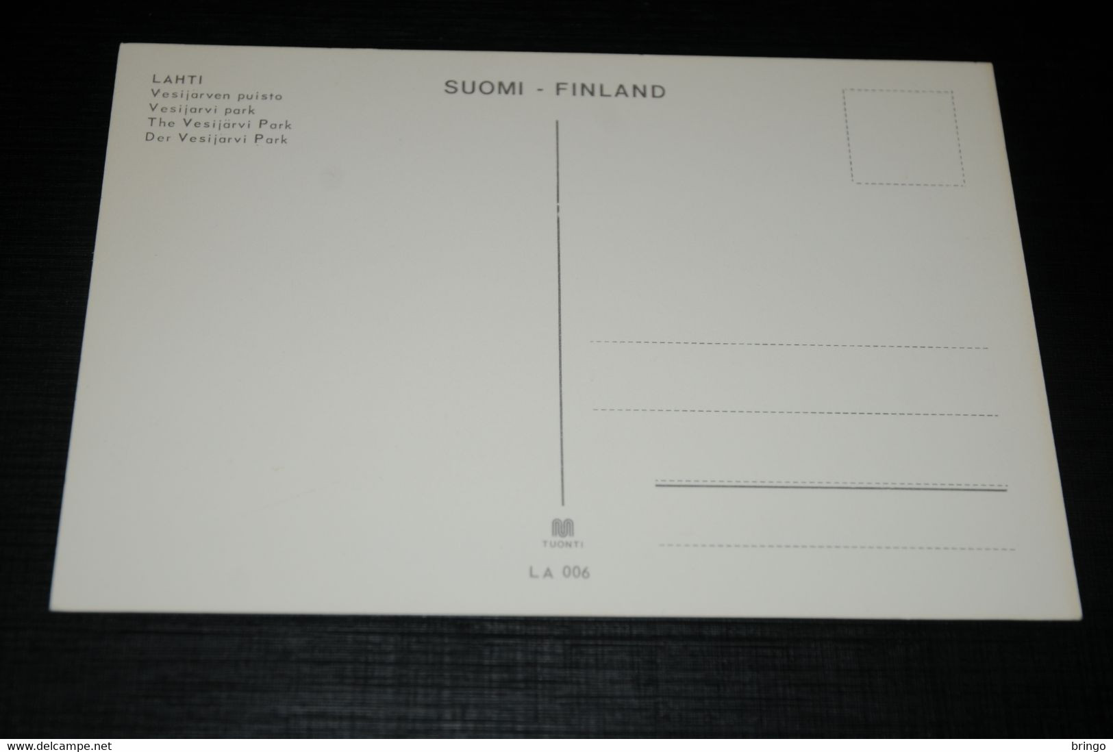 29001-                      FINLAND, SUOMI, LAHTI, VESIJARVEN PUISTO - Finlandia