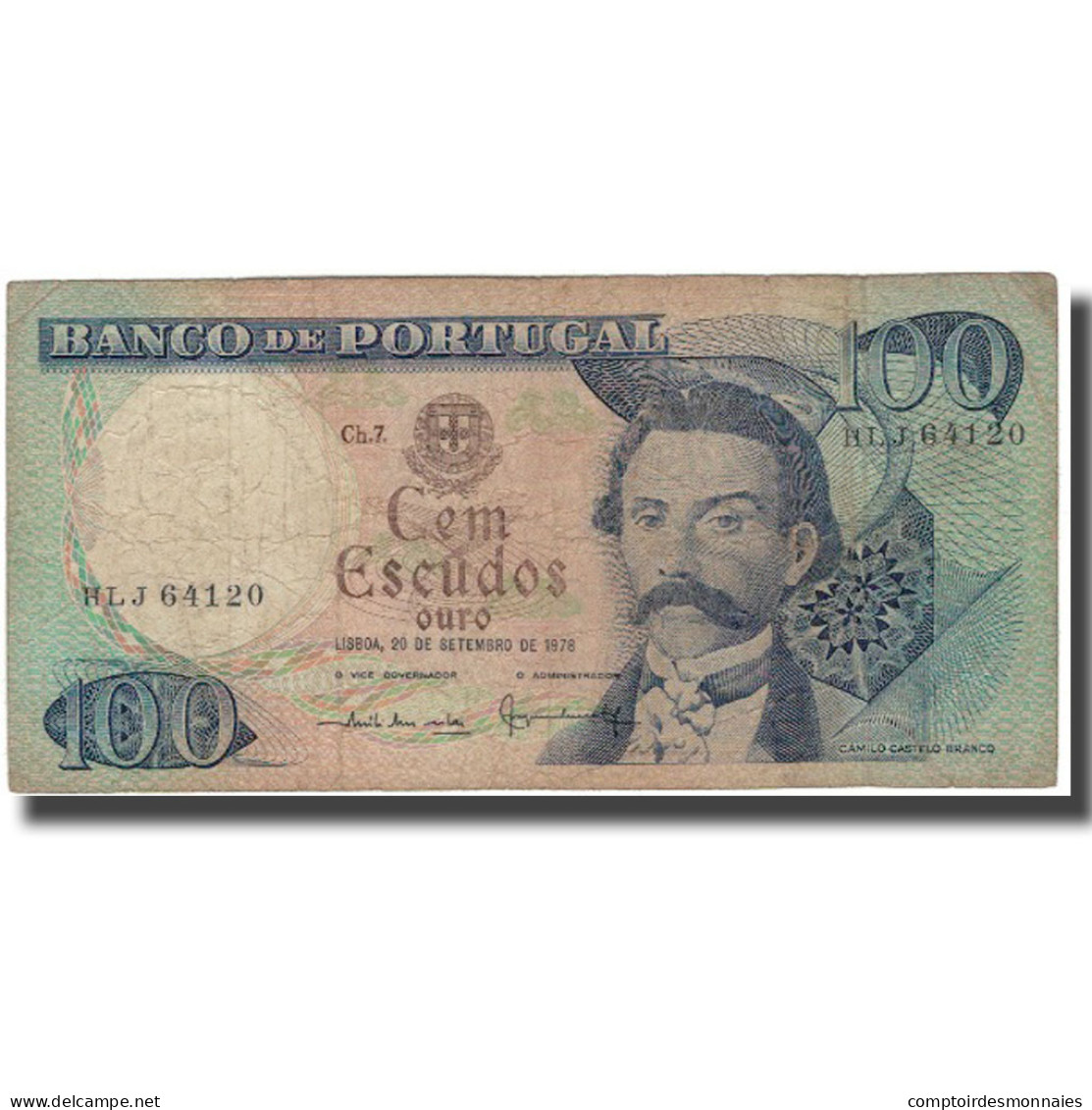 Billet, Portugal, 100 Escudos, 1978, 1978-09-20, KM:169b, TB - Portugal