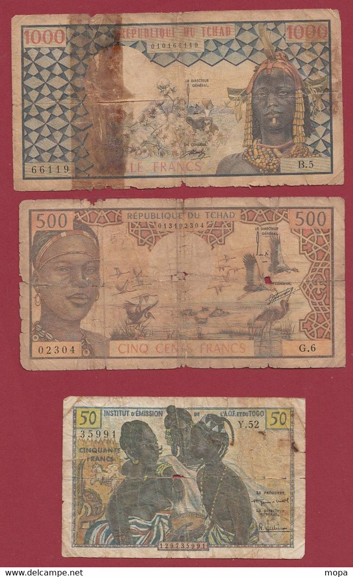 Autres-Afrique 3 Billets Usagés (RARE) - Sonstige – Afrika