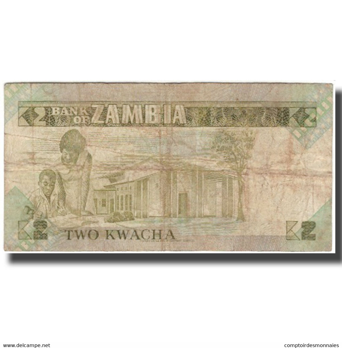 Billet, Zambie, 2 Kwacha, KM:24b, AB - Zambie