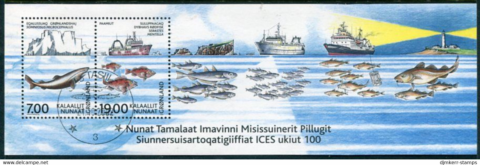 GREENLAND 2002 Marine Research Block Used.  Michel Block 24 - Used Stamps
