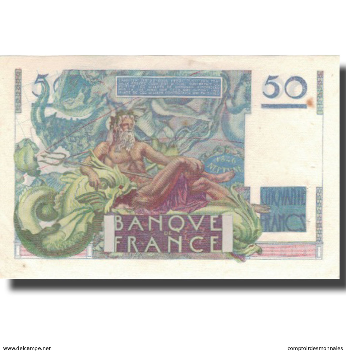 France, 50 Francs, Le Verrier, 1947, 1947-06-12, SUP+, Fayette:20.8, KM:127b - 50 F 1946-1951 ''Le Verrier''