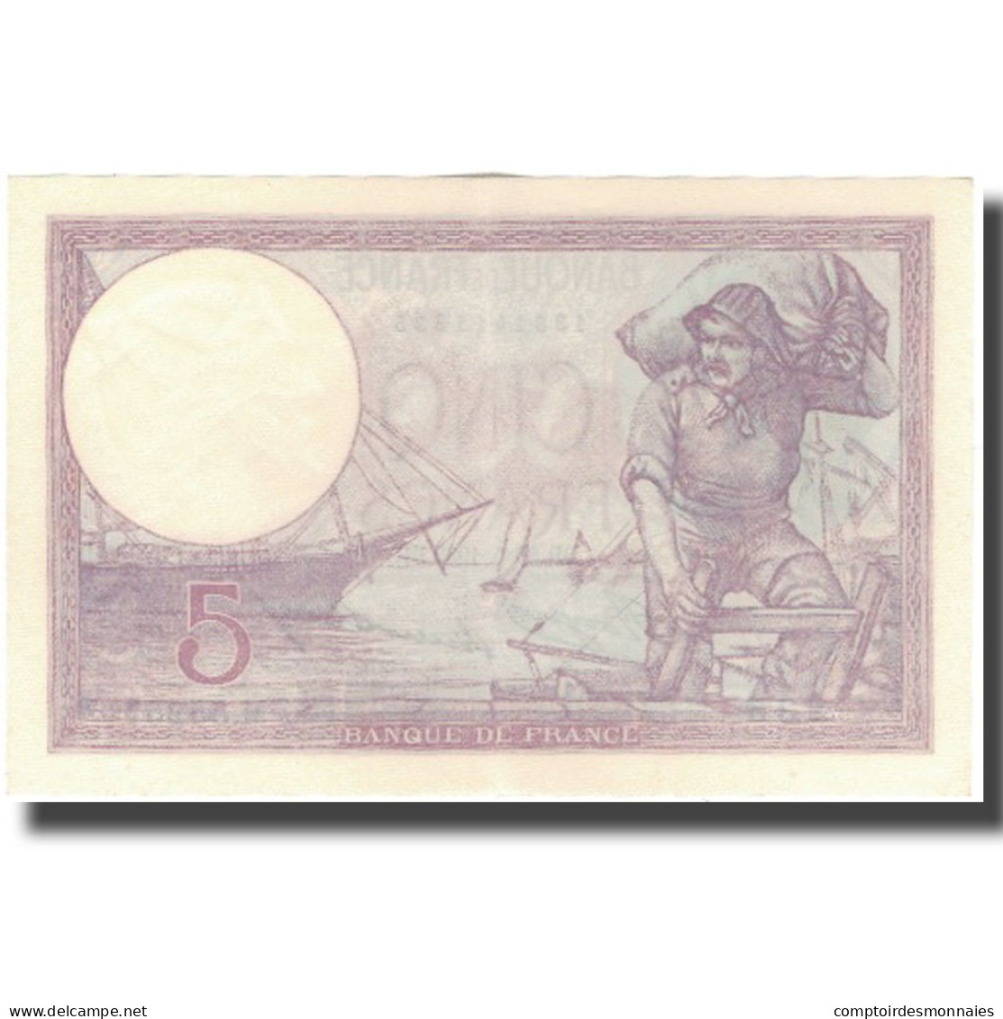 France, 5 Francs, Violet, 1933, 1933-05-26, SPL+, Fayette:3.17, KM:72e - 5 F 1917-1940 ''Violet''