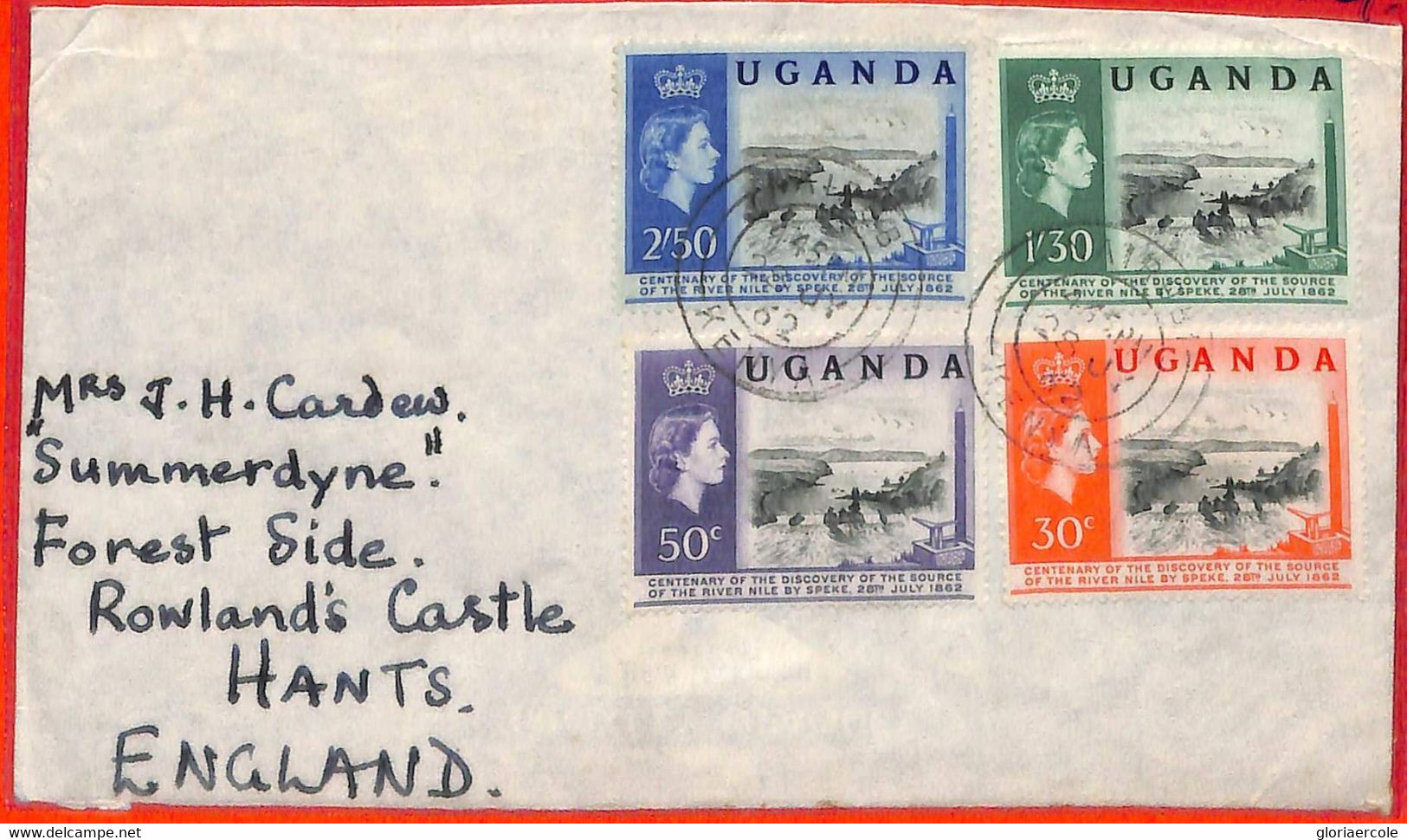 Aa2376  - UGANDA  - POSTAL HISTORY -  FDC Cover  To GB  - 1962 NILE - Ouganda (...-1962)