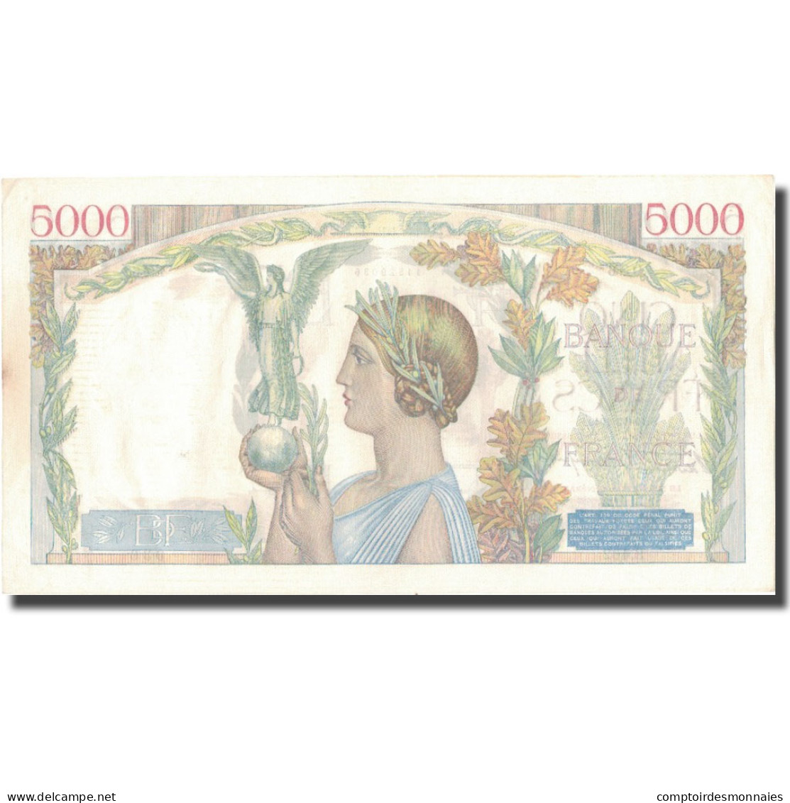 France, 5000 Francs, Victoire, 1940, 1940-12-19, SUP, Fayette:46.17, KM:97a - 5 000 F 1934-1944 ''Victoire''