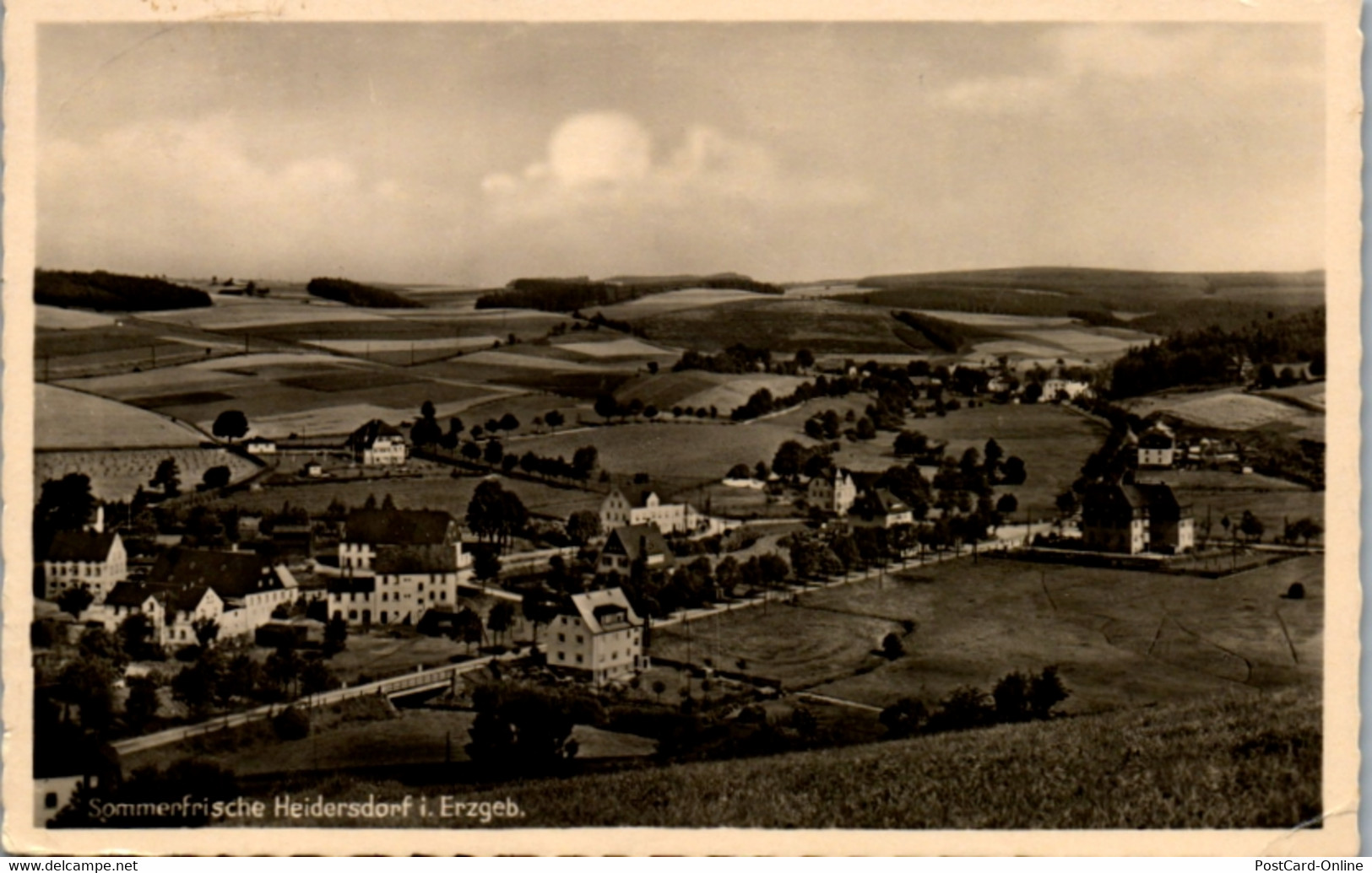 9887 - Deutschland - Heidersdorf Im Erzgebirge , Panorama , Zugpost Stempel - Gelaufen 1942 - Mulda (Erzgeb.)