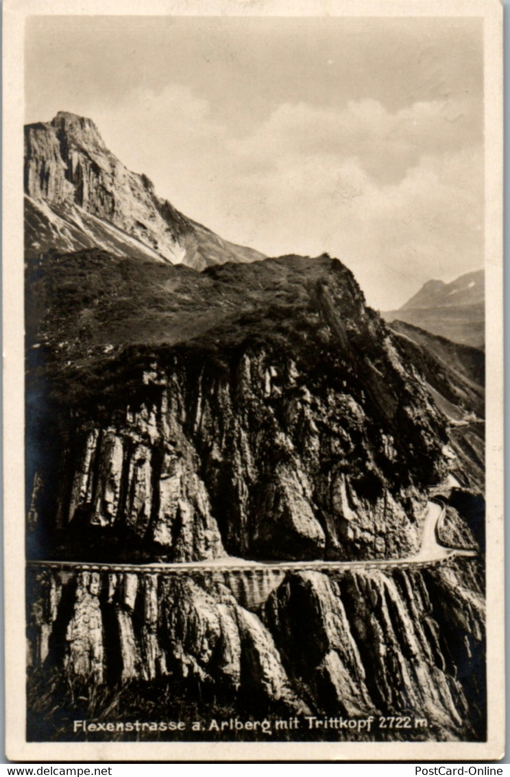 10087 - Vorarlberg - Flexenstraße Am Arlberg Mit Trittkopf , Flexenpass - Gelaufen 1929 - Stuben