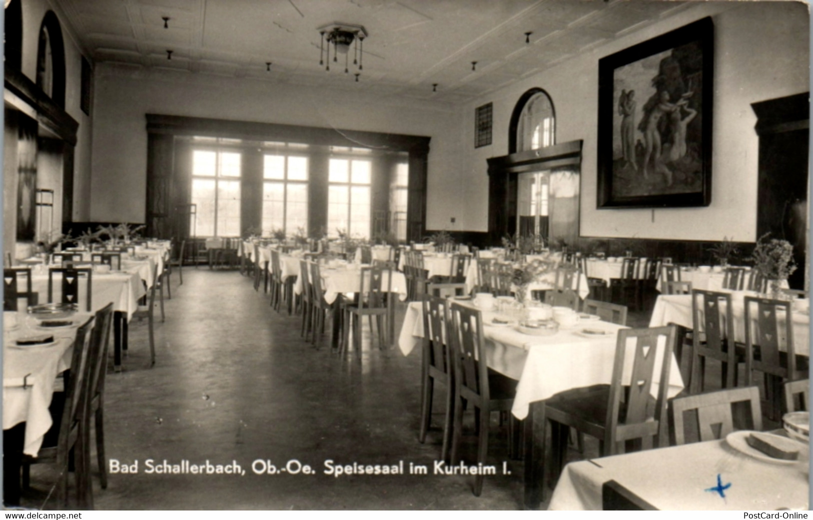 10094 - Oberösterreich - Bad Schallerbach , Speisesaal Im Kurheim - Gelaufen 1957 - Bad Schallerbach