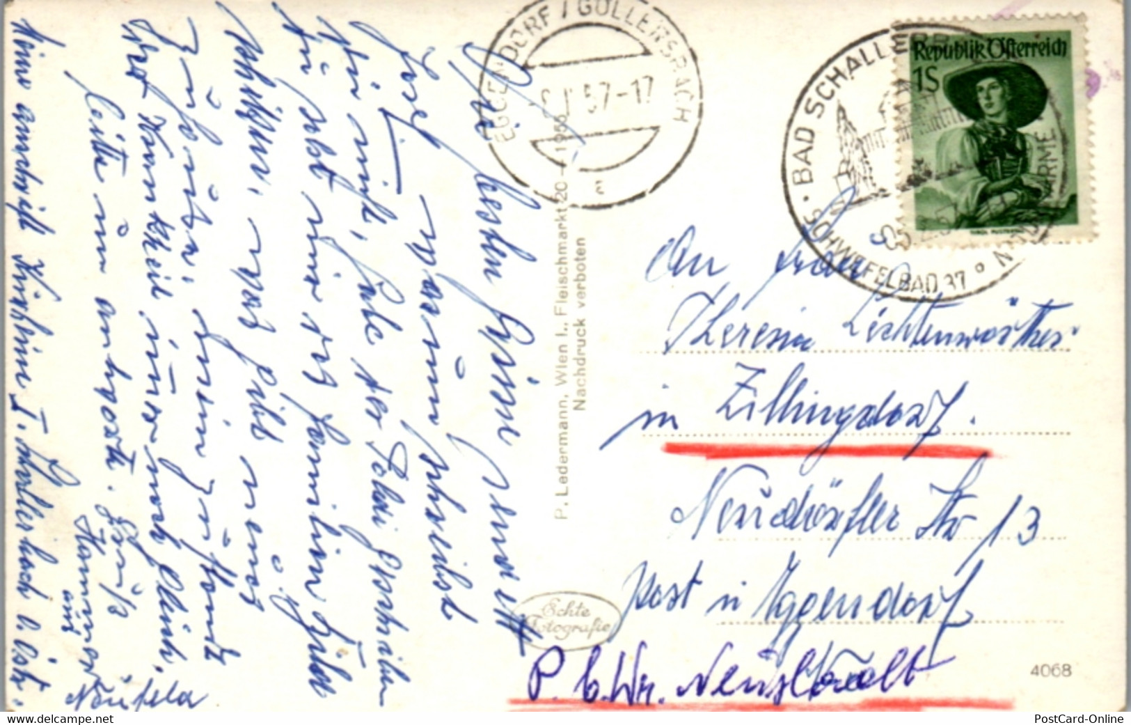 10094 - Oberösterreich - Bad Schallerbach , Speisesaal Im Kurheim - Gelaufen 1957 - Bad Schallerbach