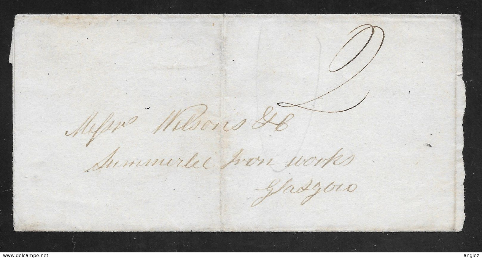 Great Britain - 1838 Wrapper To Glasgow - ...-1840 Préphilatélie