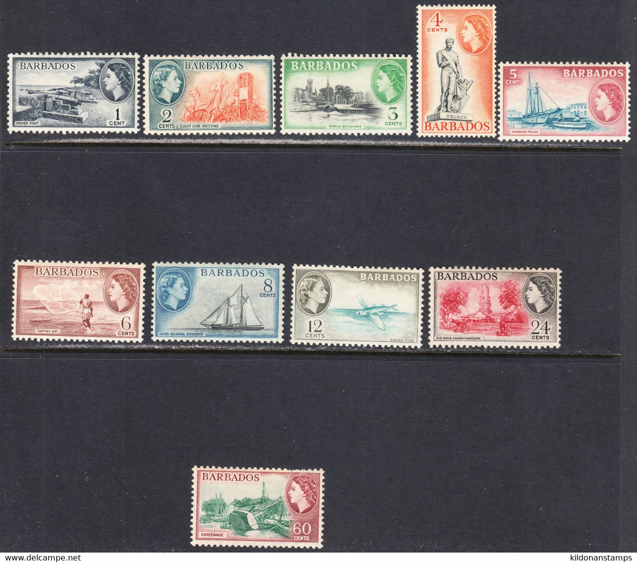 Barbados 1953-61 Mint No Hinge/mounted, See Notes, Sc# ,SG 289-297,299 - Barbades (...-1966)