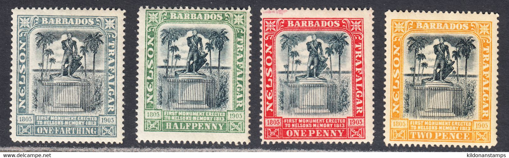 Barbados 1906 Mint Mounted, Sc# ,SG 145-148 - Barbados (...-1966)