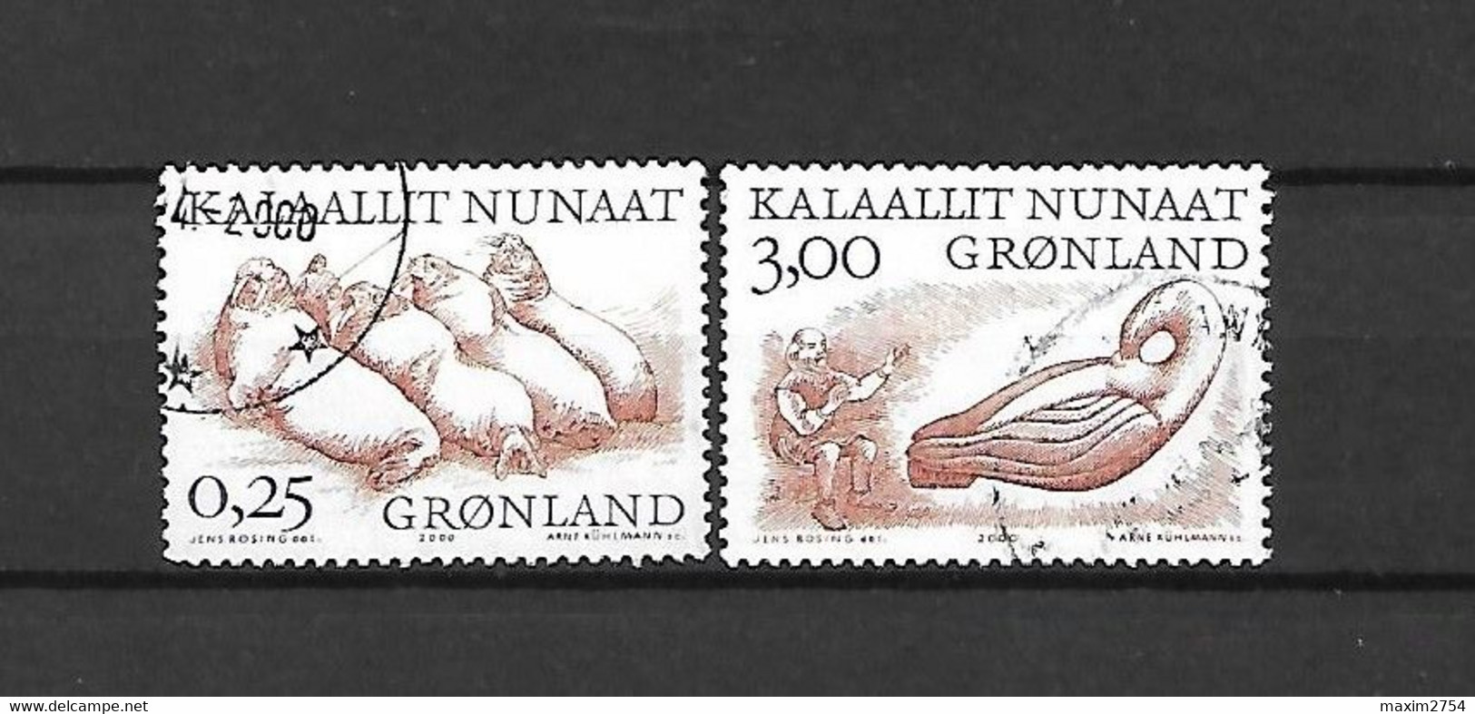 GROENLANDIA - 2000 - N. 335/36 - N. 339 USATI (CATALOGO UNIFICATO) - Sonstige & Ohne Zuordnung