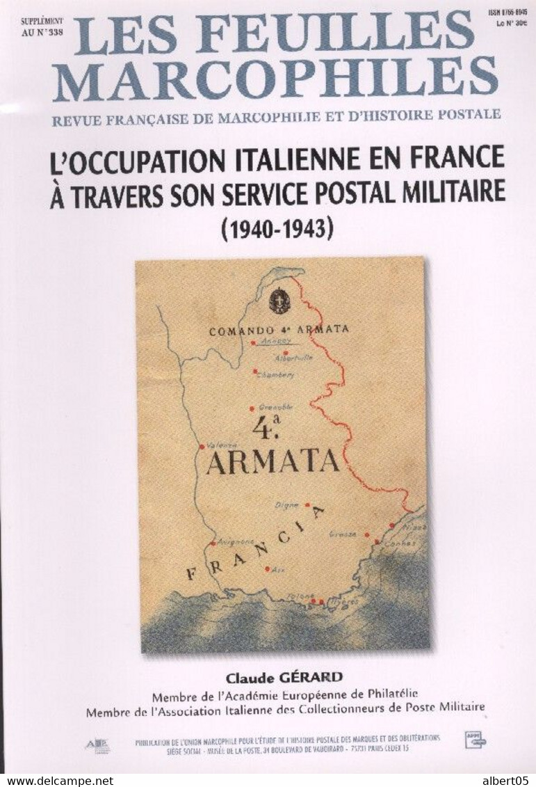 L'Occupation Italienne En France à Travers Son Service Postal Militaire  ( 1940-1943 ) - Philatelie Und Postgeschichte