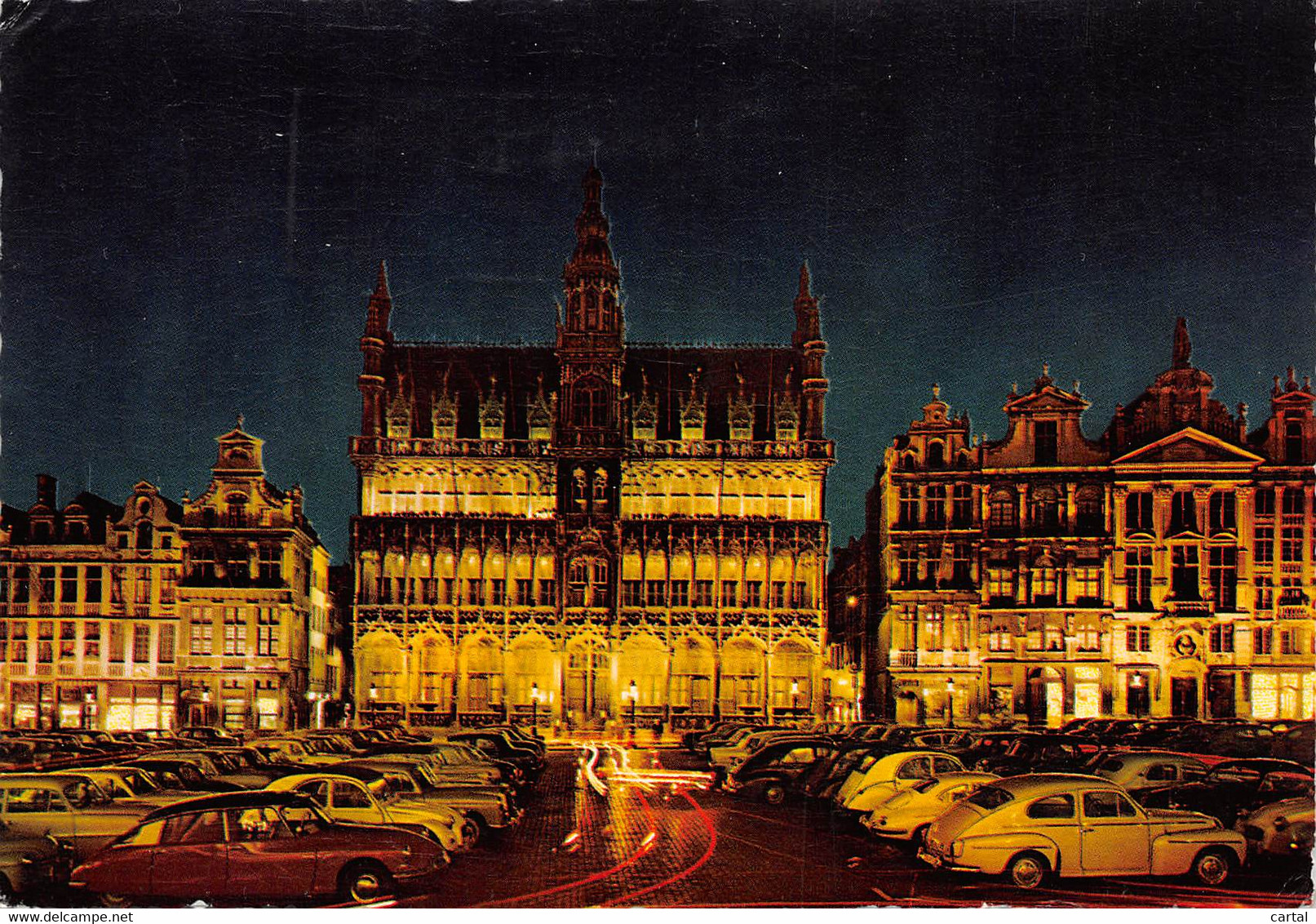 CPM - BRUXELLES - Grand'Place Et Maison Du Roi La Nuit - Brussel Bij Nacht