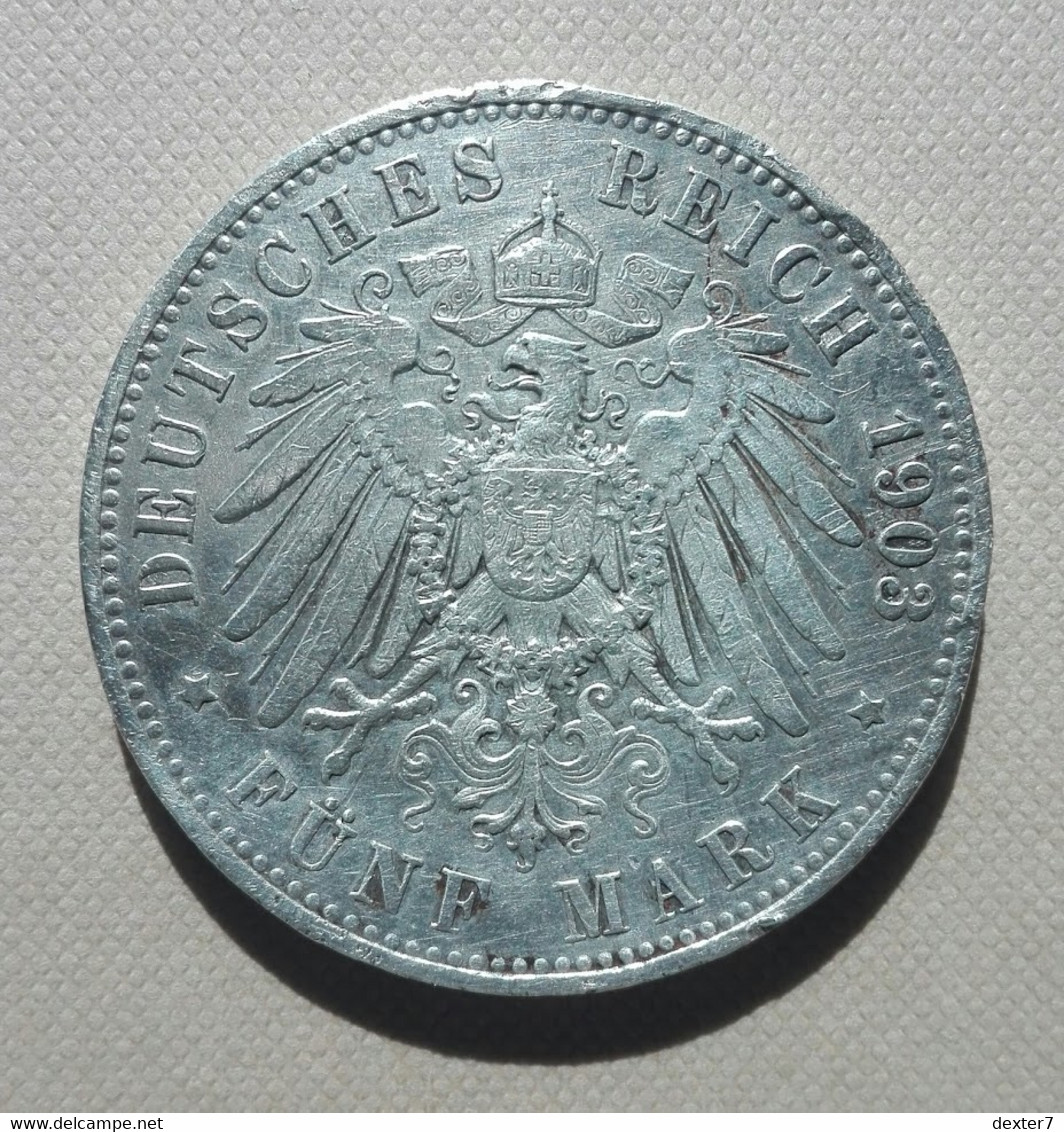 Germania, Prussia, 5 Marchi 1903 A Berlin Guglielmo II Argento - Germany Preussen 5 Mark Wilhelm II Silver - 2, 3 & 5 Mark Argent