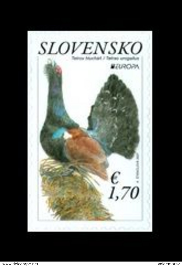 Slovakia 2021 Mih. 934 Europa. Fauna. National Endangered Wildlife. Western Capercaillie (self-adhesive) MNH ** - Nuevos
