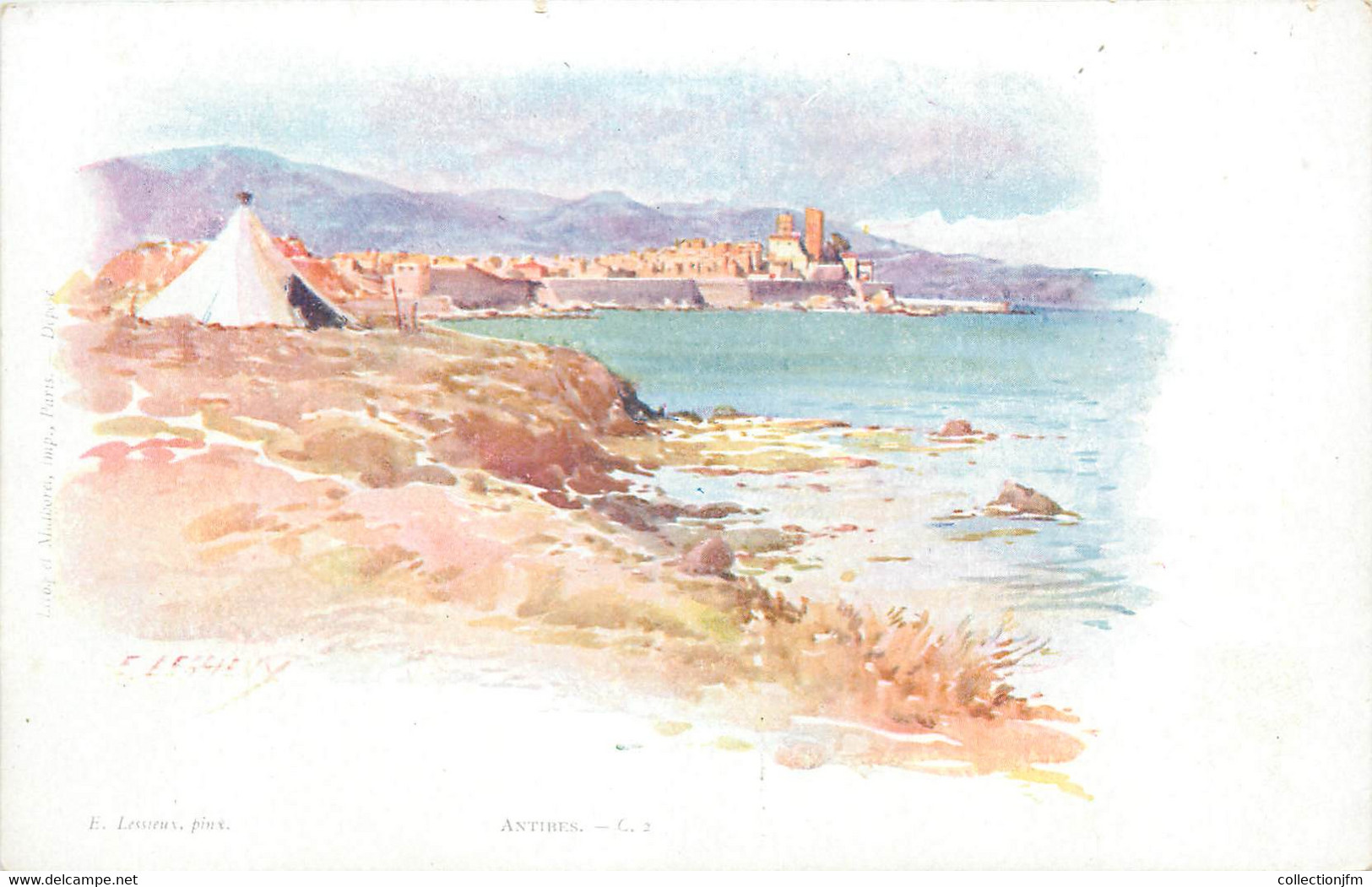 CPA ILLUSTRATEUR LESSIEUX " Antibes" - Lessieux