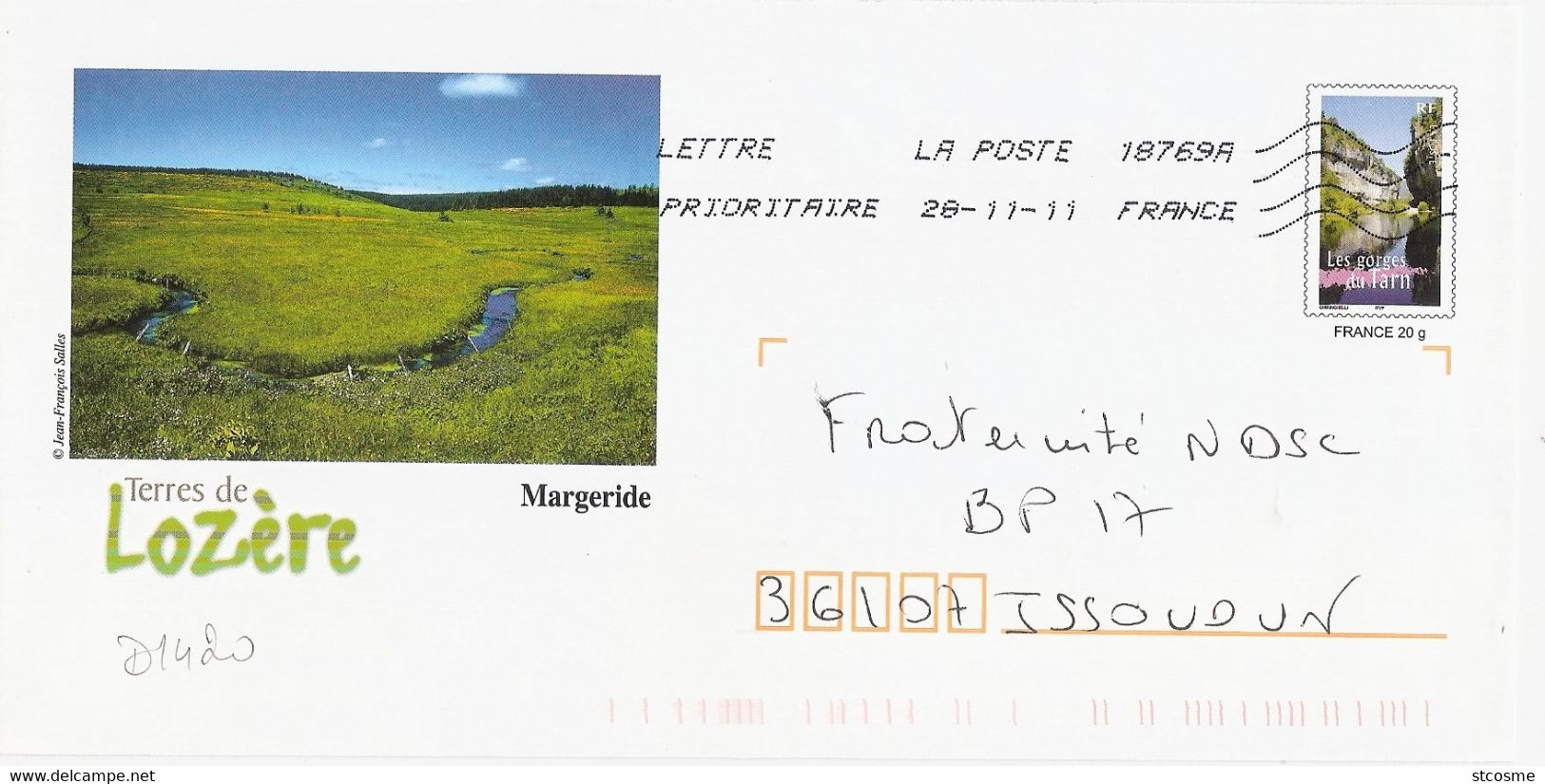 D1420 - Entier / Stationery / PSE - Les Gorges Du Tarn, Margeride, Lozère (agrément 809 - 42J/0501482) - Prêts-à-poster:  Autres (1995-...)