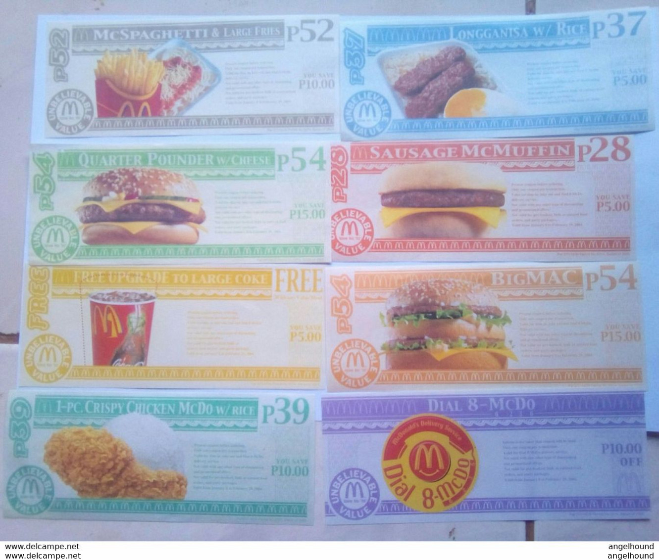 McDonald Philippines 2004 New Year Promo W/ Coupons - McDonald's