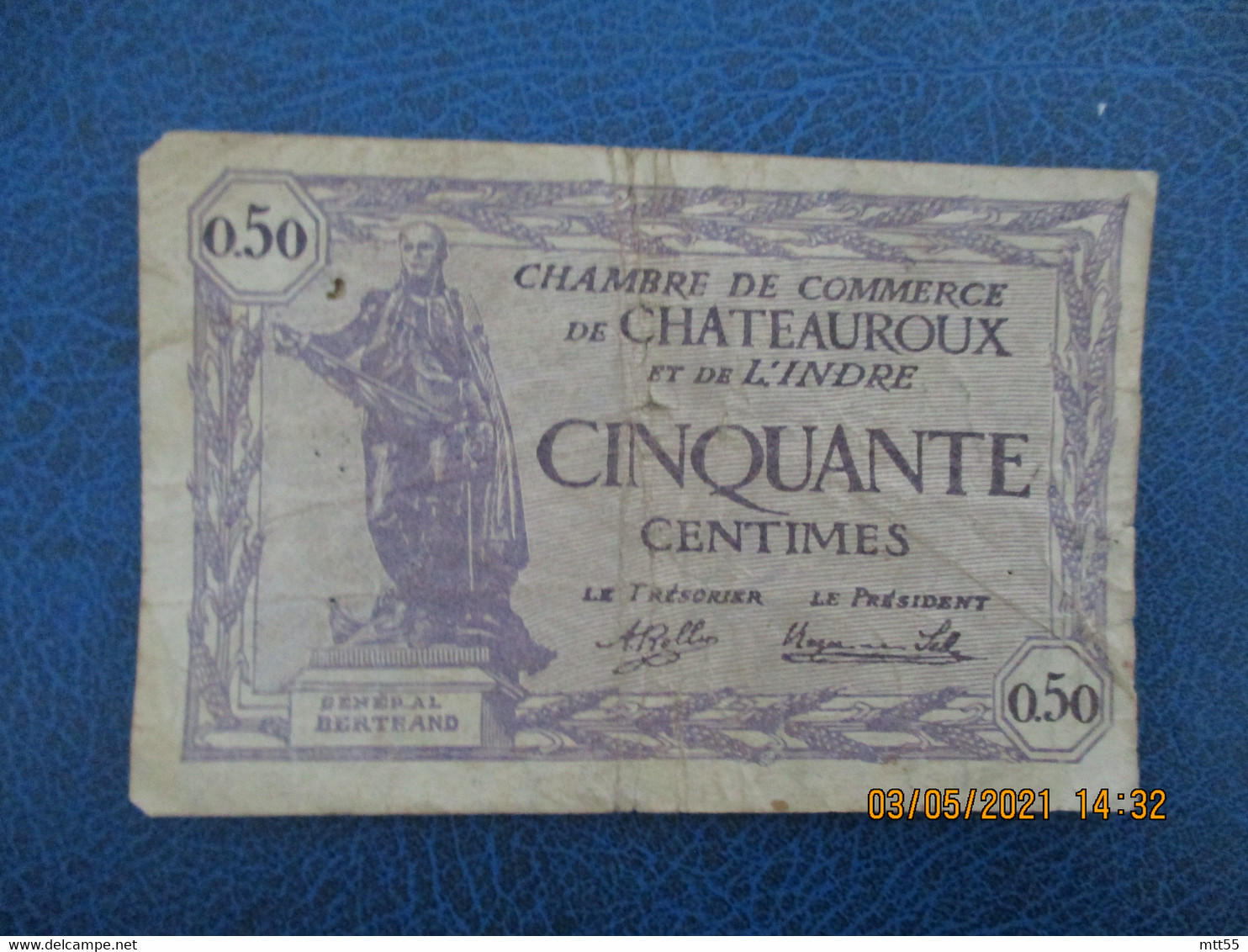 Chateauroux Chambre De Commerce  Billet De Necessite 50 C - Chambre De Commerce