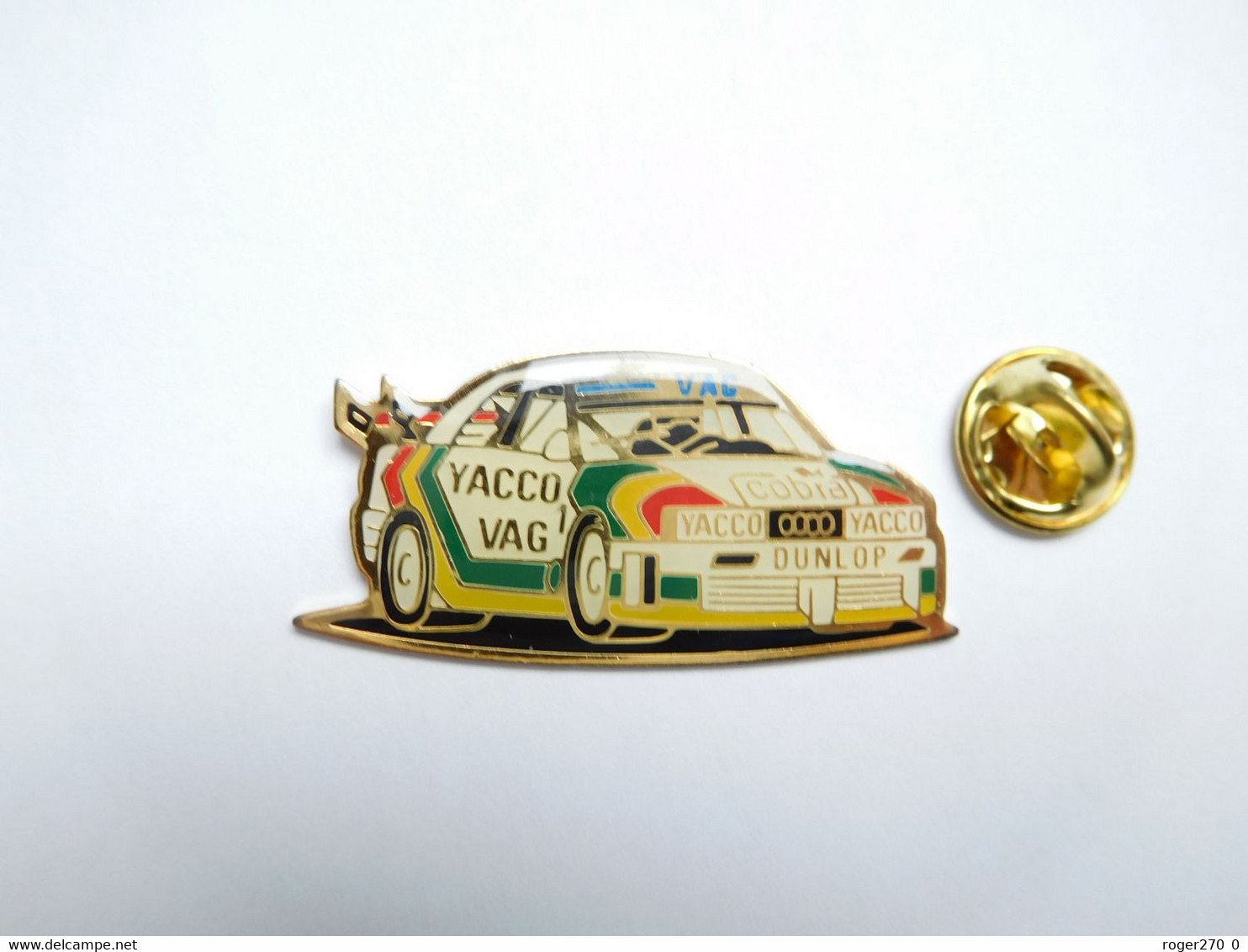 Beau Pin's , Auto Audi VAG , Rallye , Oil Yacco , Pneu Dunlop - Audi