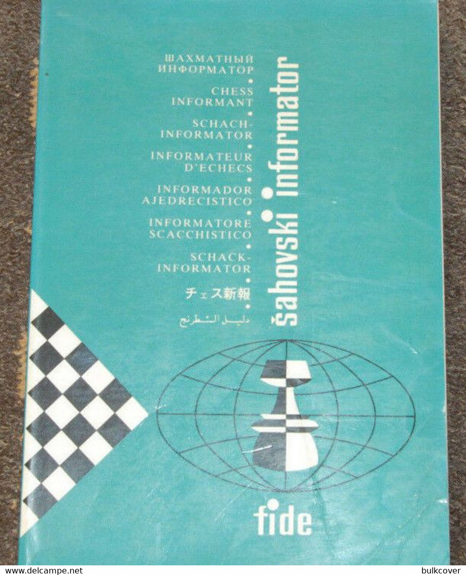 FIDE CHESS INFORMANT Vol.47 Of 1989 YUGOSLAVIA ŠAHOVSKI INFORMATOR SCHACH ECHECS AJEDREZ XADREZ SCACCHI SJAKK ШАХМАТЫ - 1950-Aujourd'hui