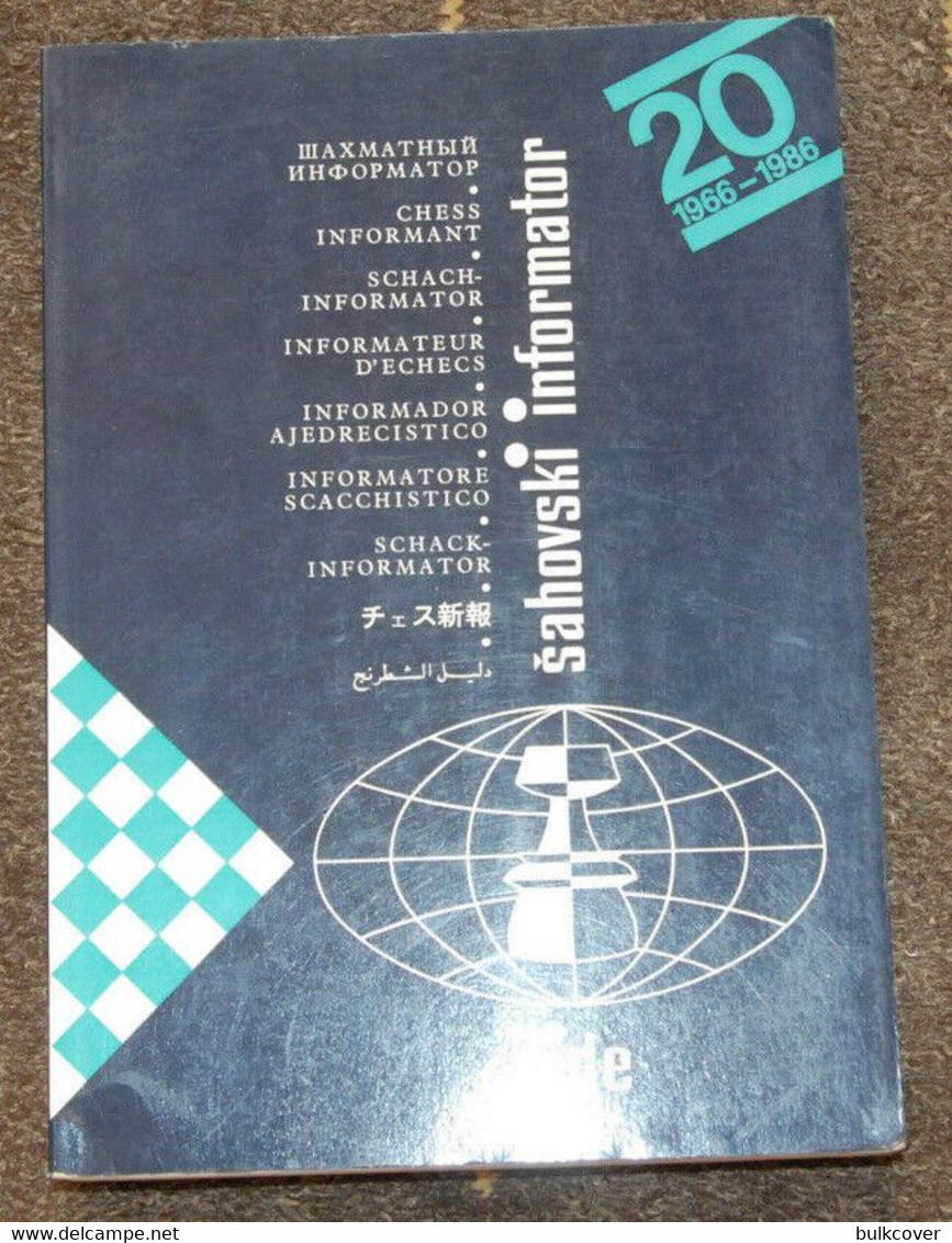 FIDE CHESS INFORMANT Vol.40 Of 1985 YUGOSLAVIA ŠAHOVSKI INFORMATOR SCHACH ECHECS AJEDREZ XADREZ SCACCHI SJAKK ШАХМАТЫ - 1950-Hoy