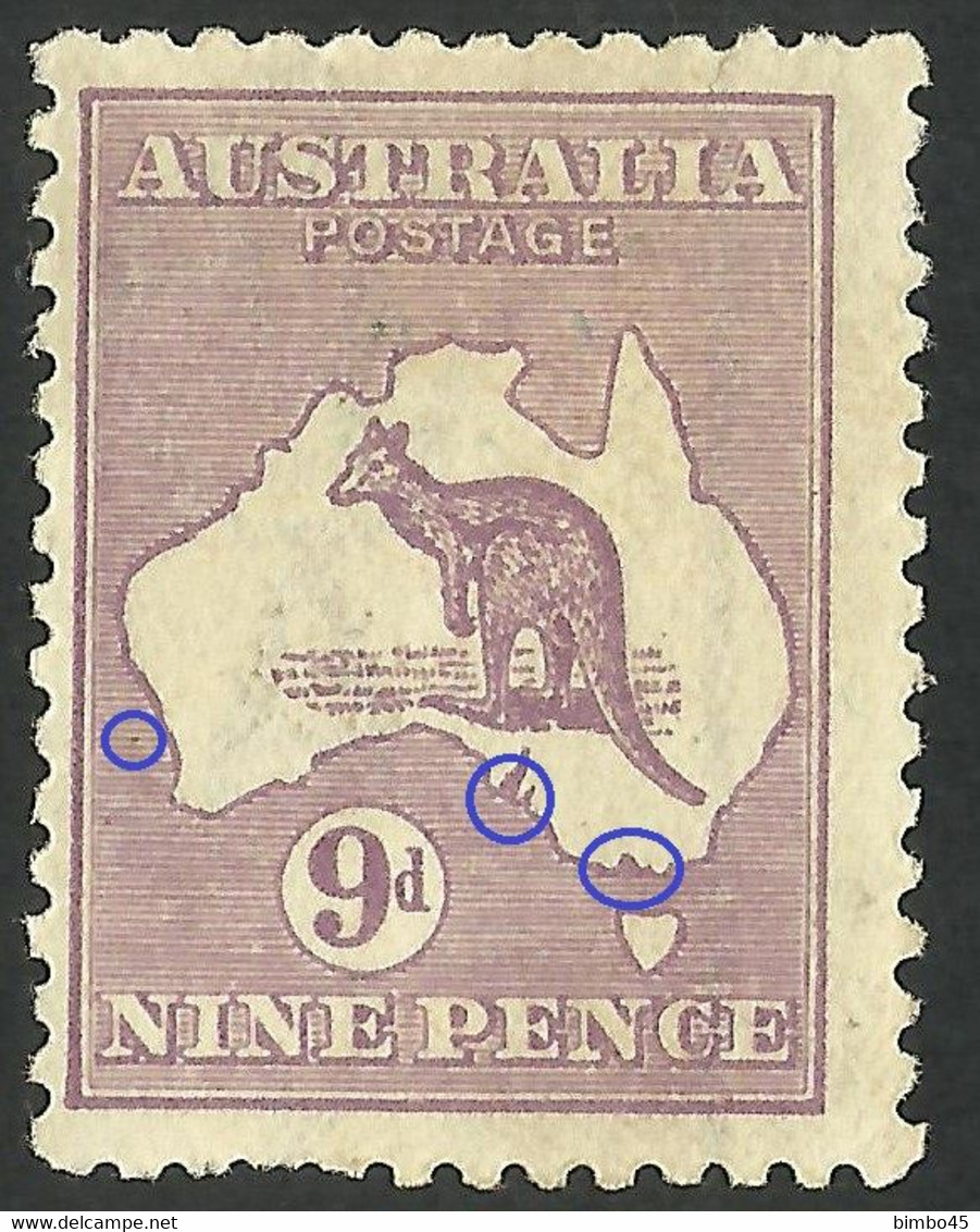 Errors & Variety--AUSTRALIA --Kangaroos --MLH --unused Stamp---thick Paper--start Offers--the Best Offer - Ungebraucht