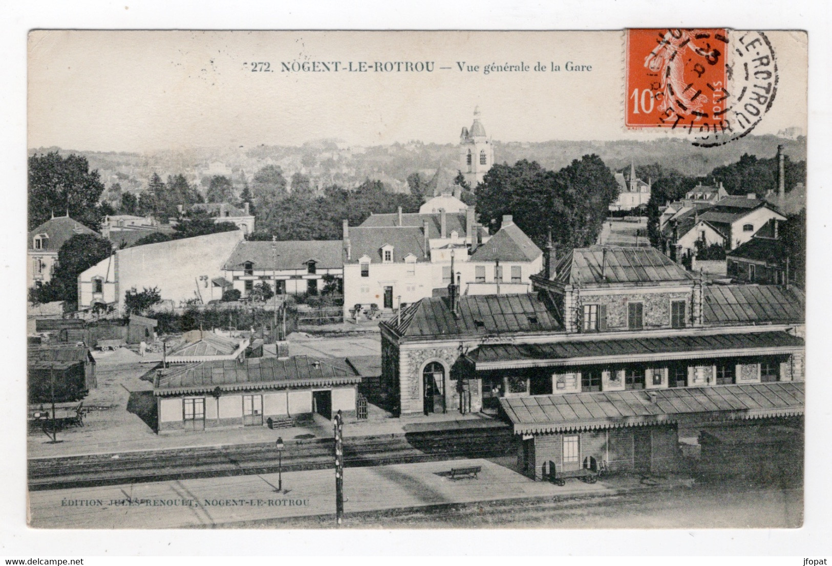 28 EURE ET LOIR - NOGENT LE ROTROU Vue Générale De La Gare - Nogent Le Rotrou