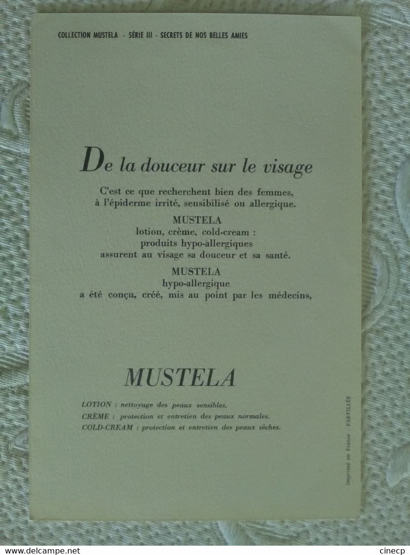 Buvard PUBLICITAIRE MUSTELA ILLUSTRATEUR Bernard AUDEBERT Série III Secrets De Nos Belles Amies - Parfum & Kosmetik