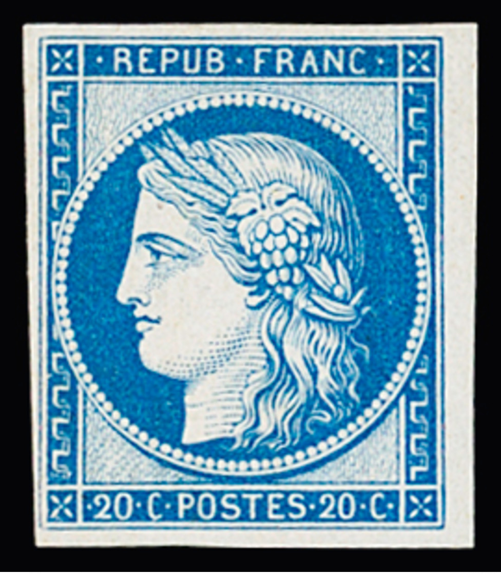 ** N° 8f 20c Bleu S. Jaunâtre, Réimpression De 1862, Neuf Sans Charnière, TTB - 1849-1850 Ceres