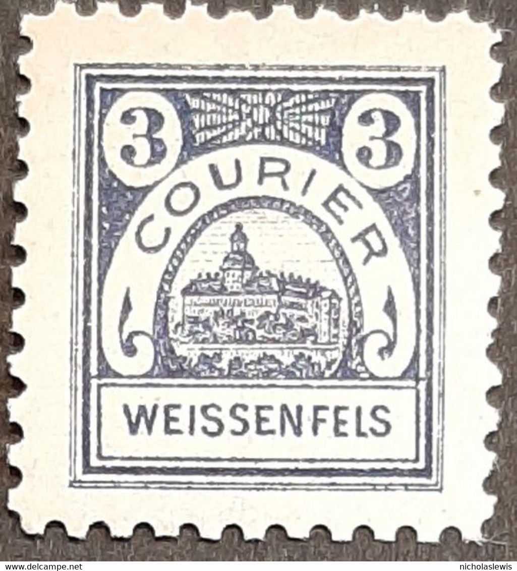 Germany Stadtpost/Privatpost Weißenfels 3 Pfg Unused 1896 Michel 16 - Posta Privata & Locale