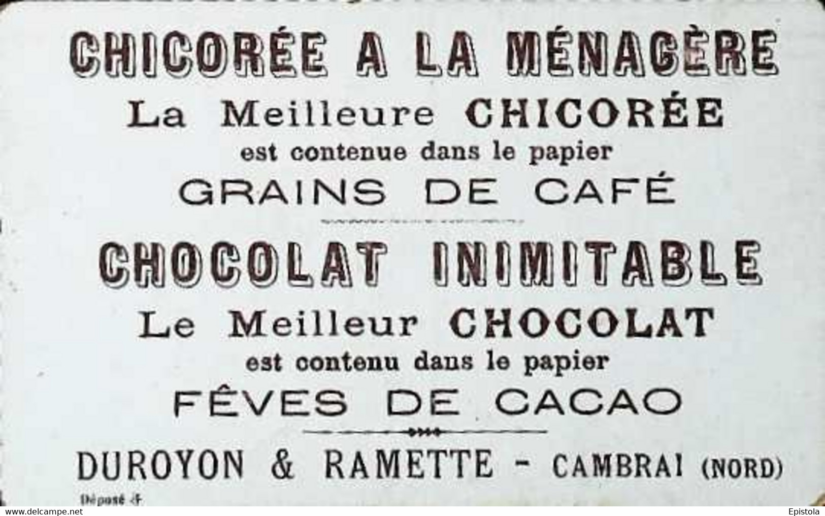 ► CHROMO Militaria - Jeux De Table De Duel - Chocolat Duroyon & Ramette - Cambrai - Duroyon & Ramette