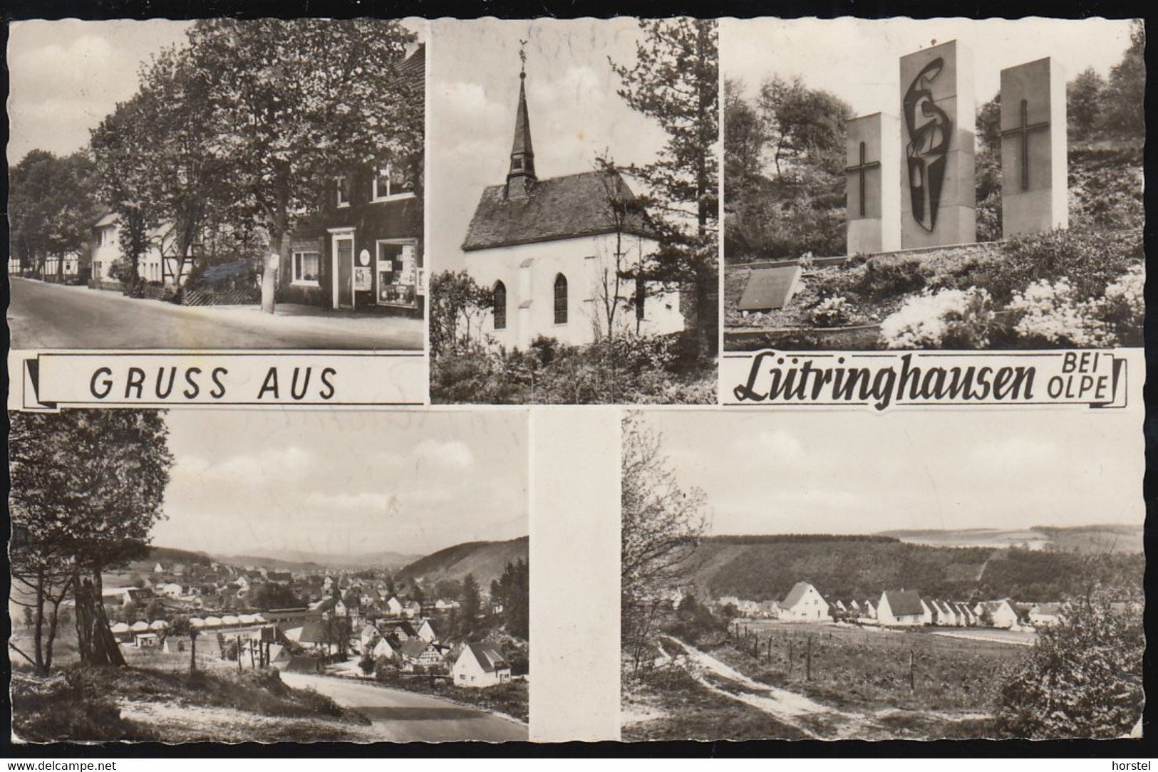 D-57462 Olpe- Lütringhausen - Alte Ansichten - Straße - Kirche - Friedhof - Nice Stamp - Olpe